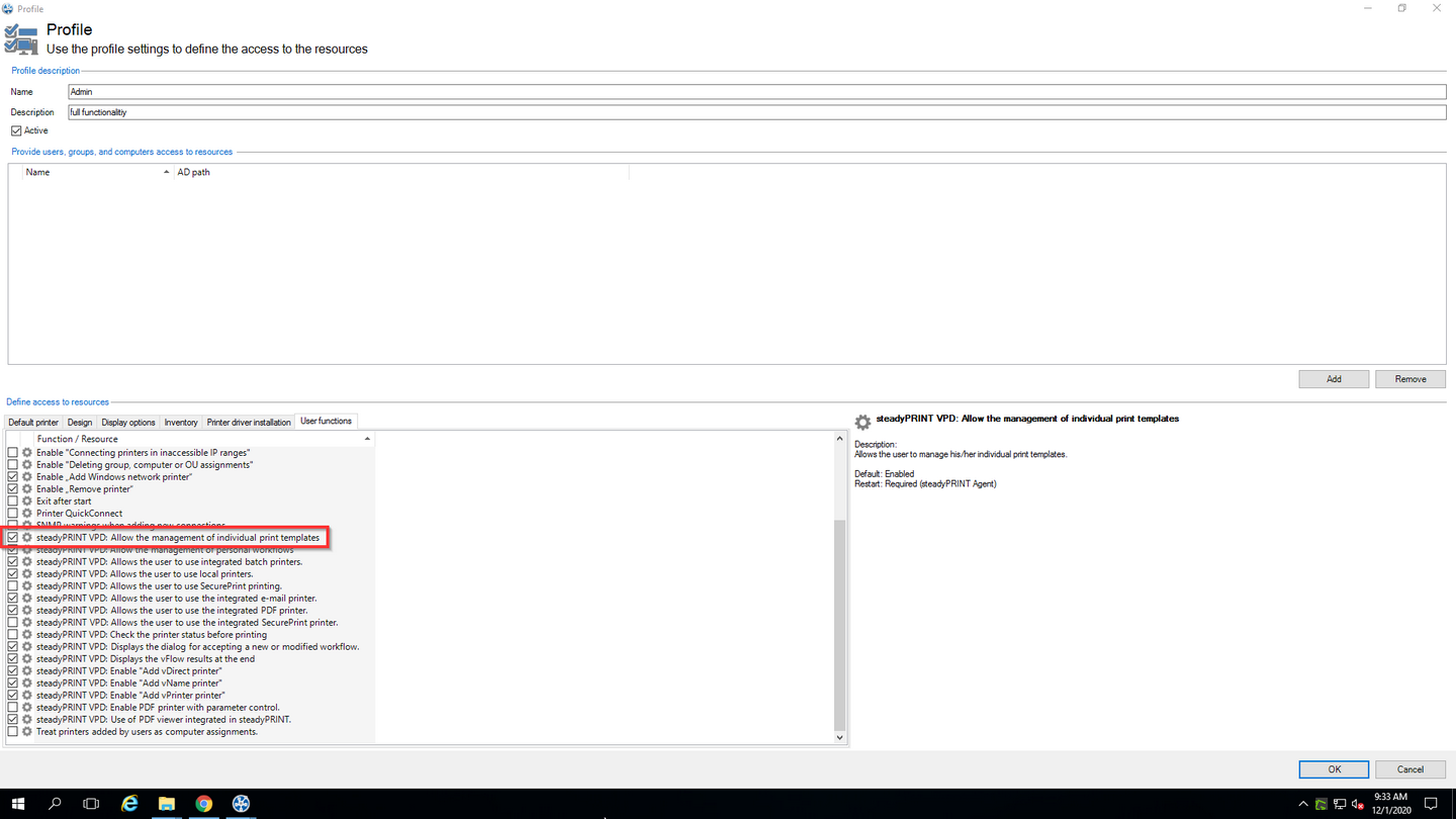 Centralized Administration > Virtual Printer Driver (VPD ...