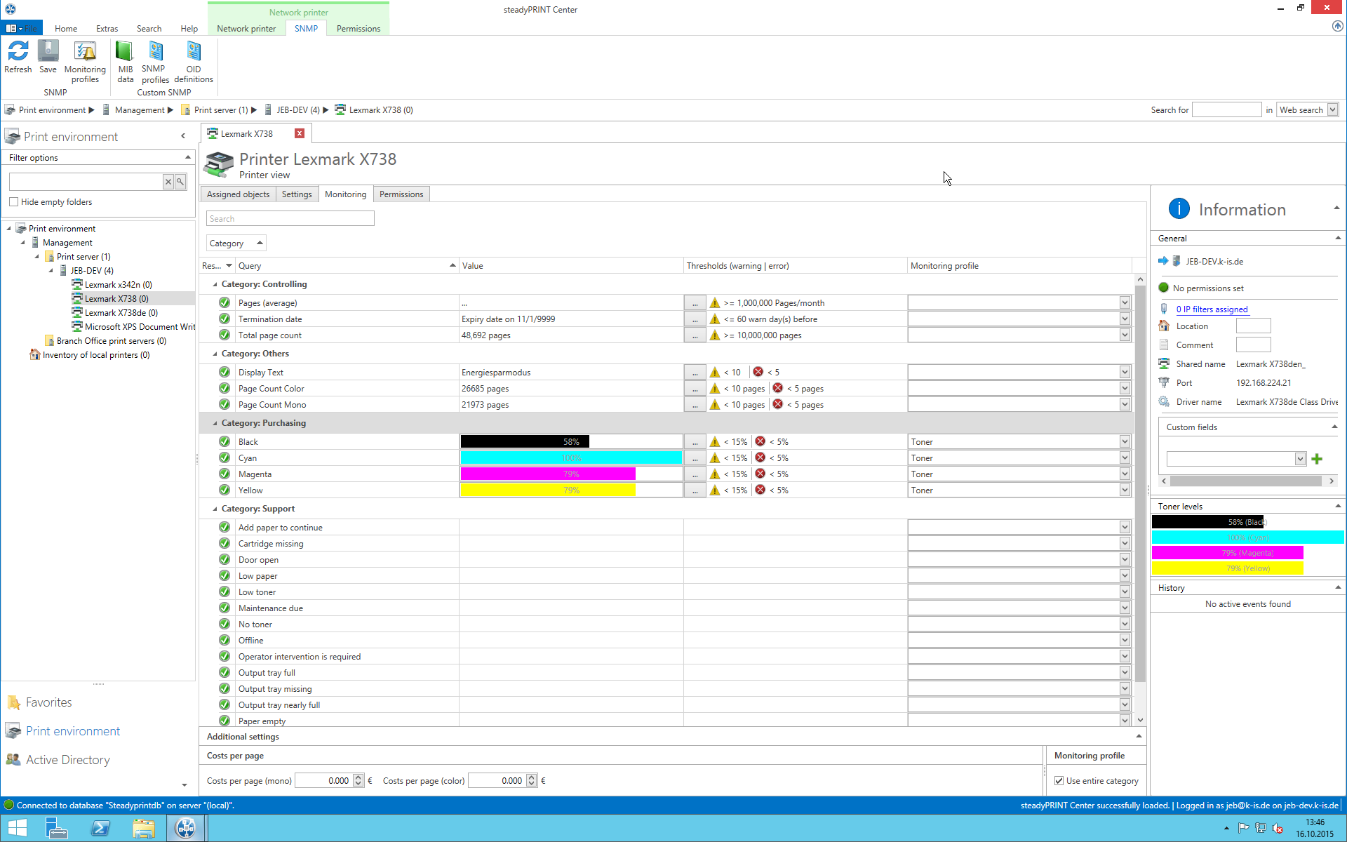 MonitoringprofileVergeben